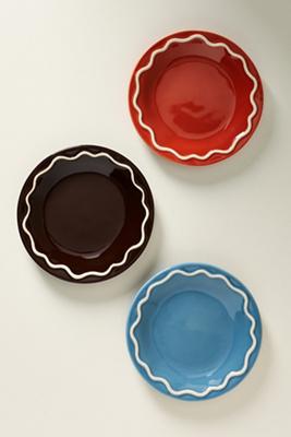 Lucie Portuguese Stoneware Dessert Plates, Set of 4