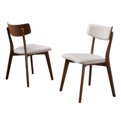 Chazz Set of 2 Mid-Century Dining Chair Beige - Christopher Knight Home