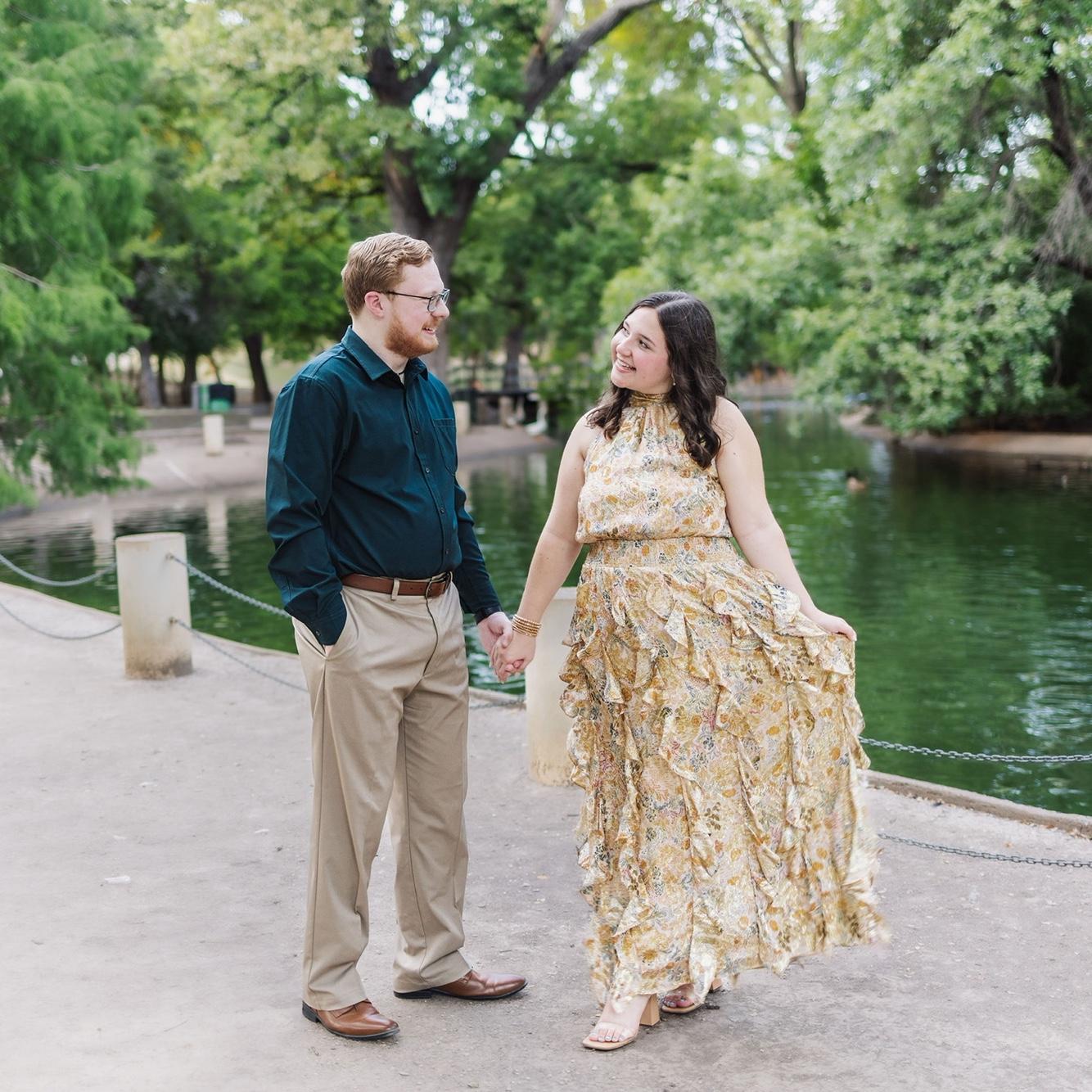 Fun fact: There were geese squawking around Kyle and Cassie but they were committed to get the picture.