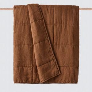 Stonewashed Linen Quilt - Sienna or Ivory - Queen