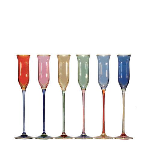 Set of Six Arlecchino Assorted Flutes