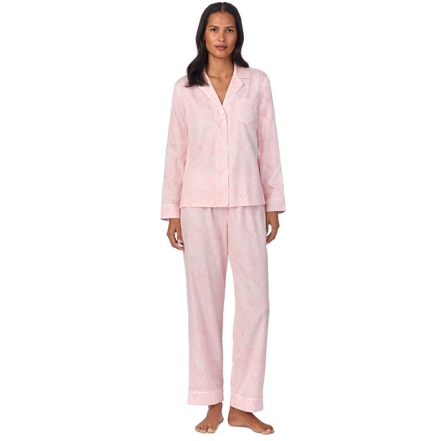 Lauren Ralph Lauren Women's Notched-Collar Pajama Set