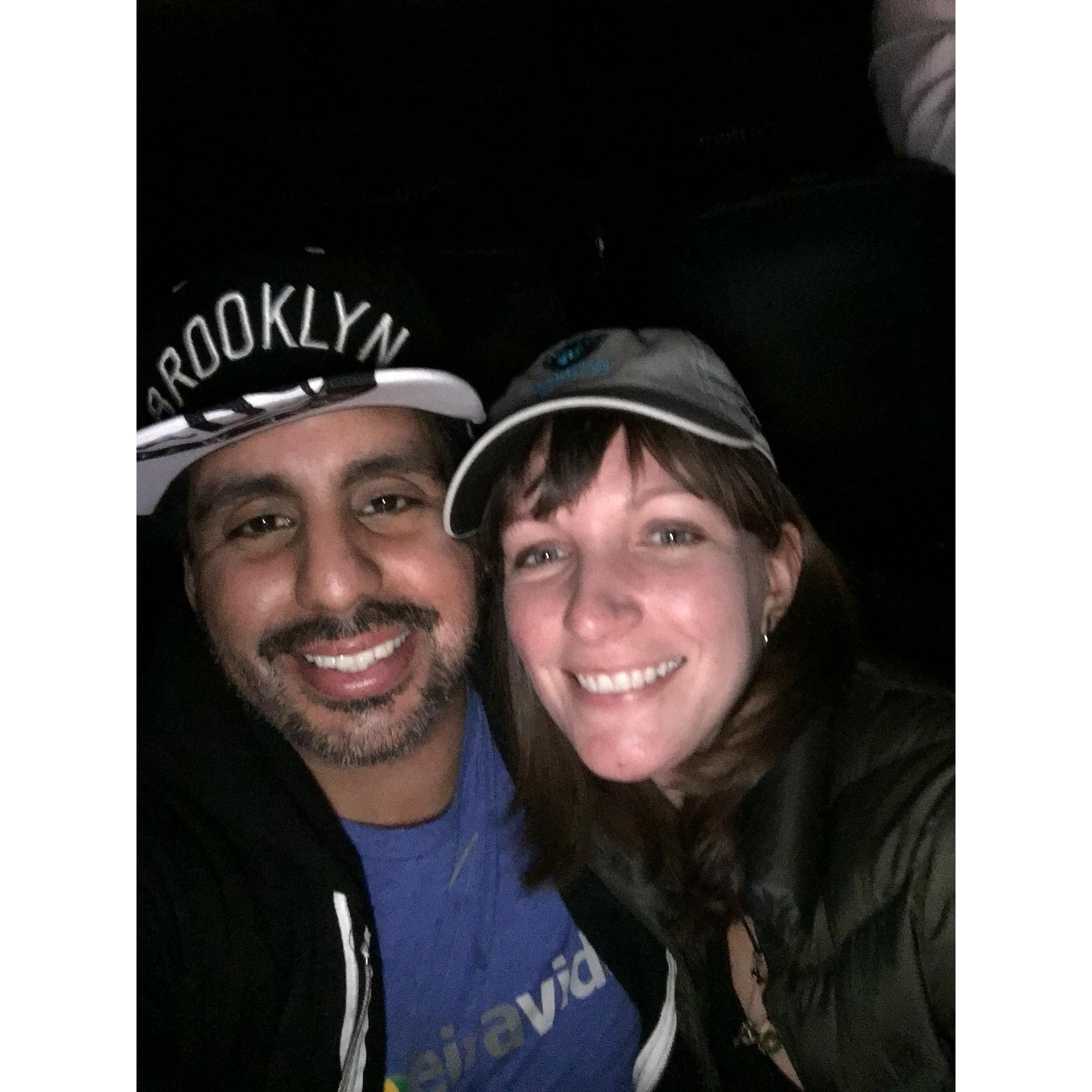 First Nets game in Brooklyn with Brandon.
