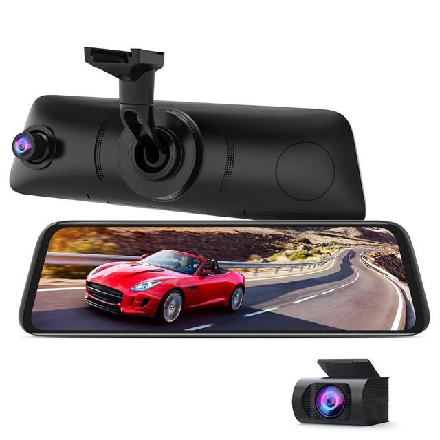 AUTO-VOX V5PRO 1080P 9.35'' OEM Rear View Mirror Camera, Full Laminated Ultrathin Touch Screen Mirror Dash Cam Front and Rear with No Glare, Super Night Vision Car Backup Camera Mirror
