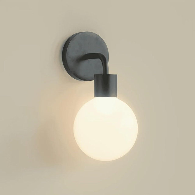 Poplight Wireless Wall Sconce (Shark Tank) Rechargeable & Dimmable LED Light w/App Control & Damage-Free Install, Moveable Modern Ambient Lighting for Elegant Home & Bedroom Decor | Matte Black