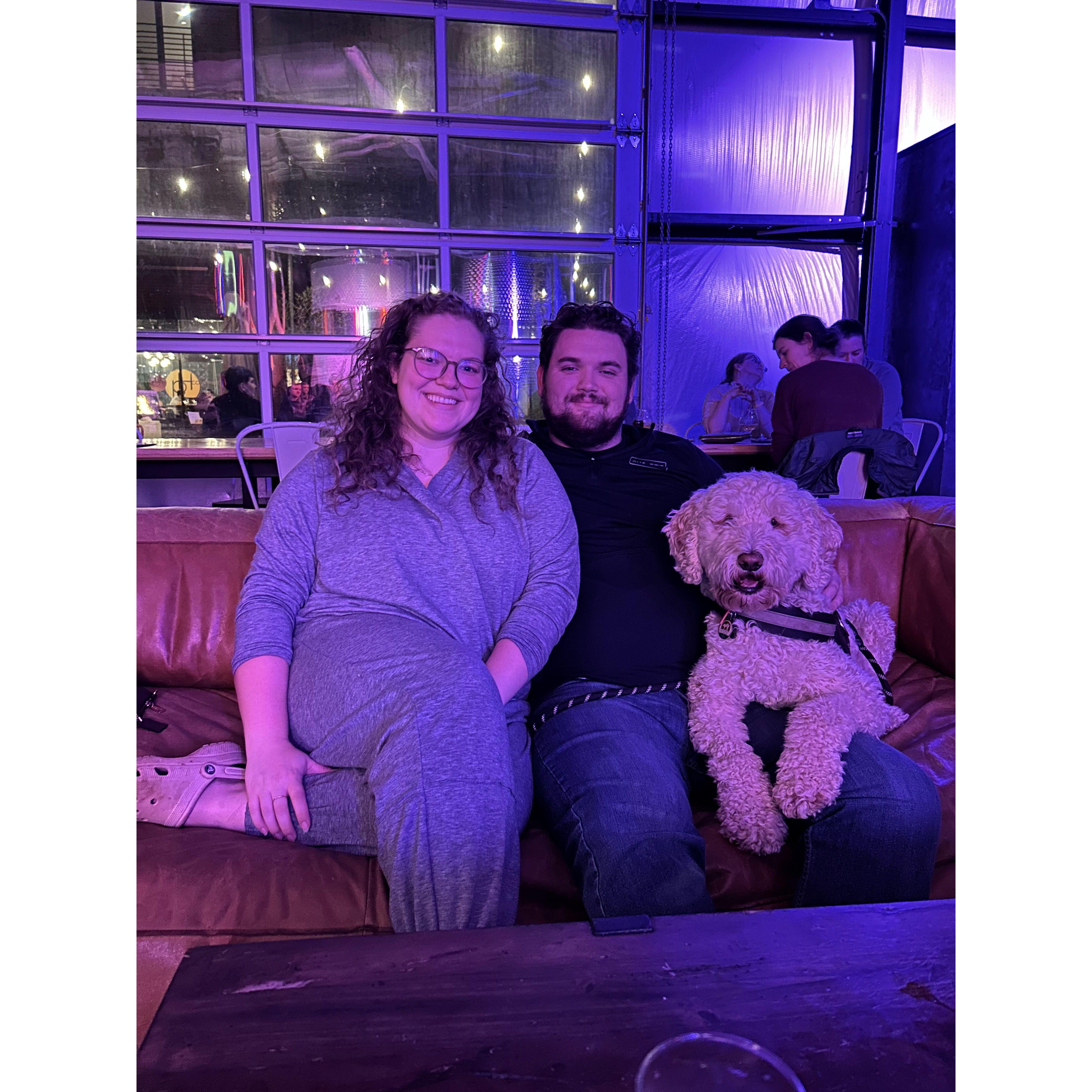 At our favorite bar, Diskin Cider!