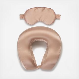 Silk Eyemask & Neck Pillow Set