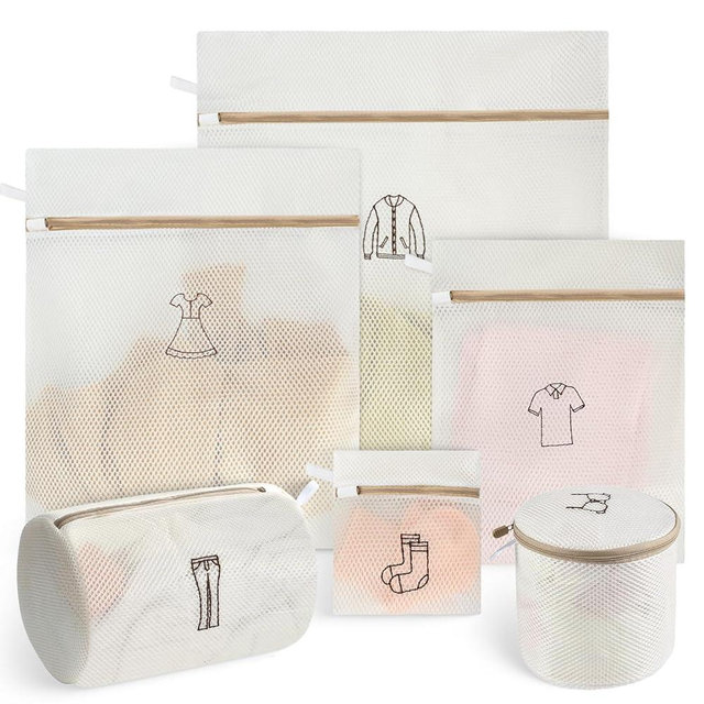 6-Piece Bag Double-layer thickened mesh laundry bags,Essential items at home,Exquisite laundry bags suitable for clothes, trousers, socks and underwear
