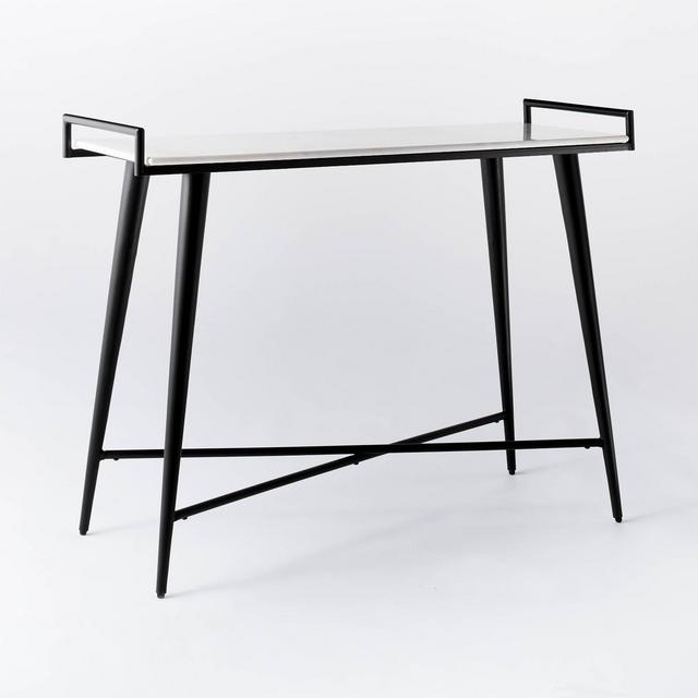 Pleasant Grove Marble Top Console with Metal Base White - Threshold™ designed with Studio McGee