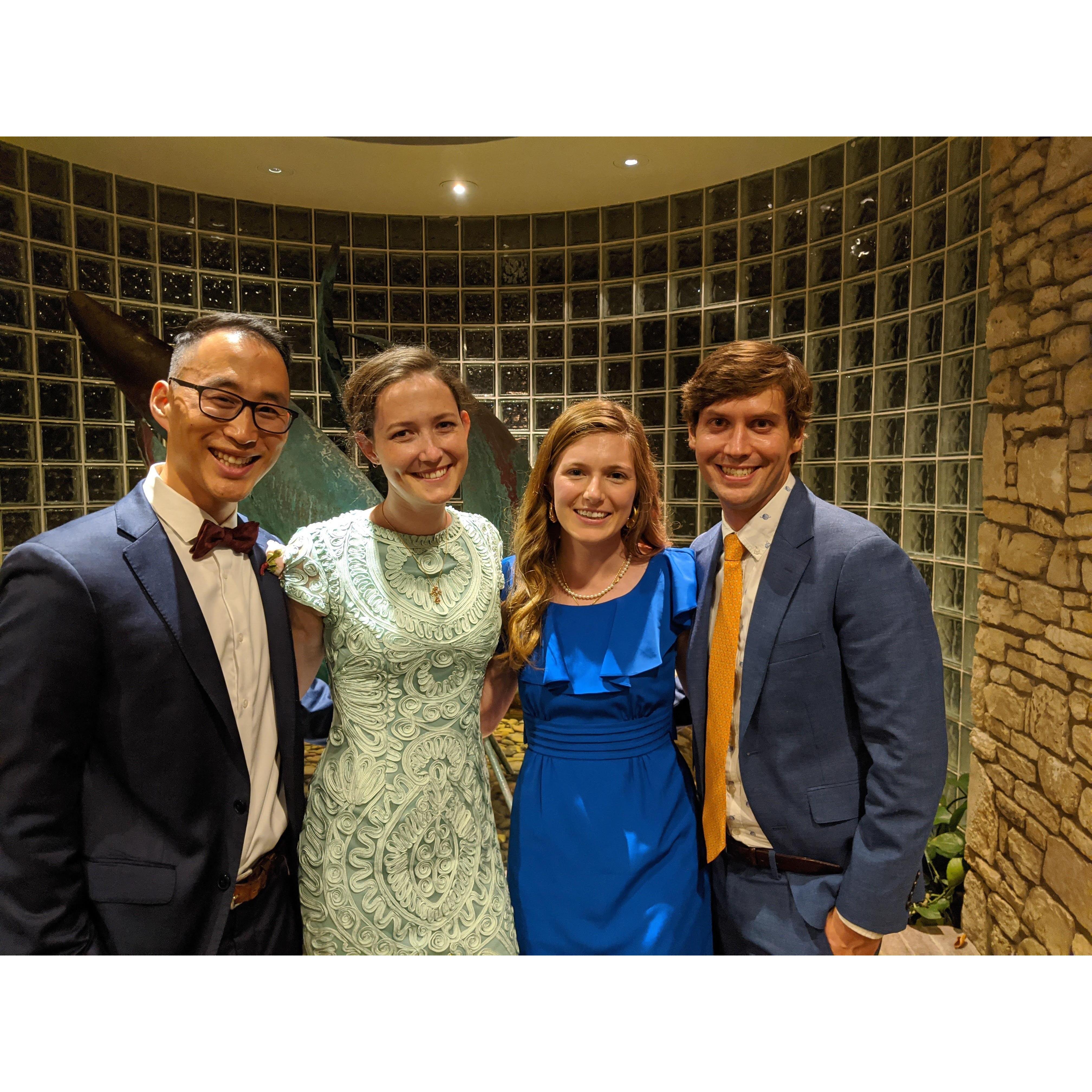 Our first wedding together and spending time with the couple that set us up!