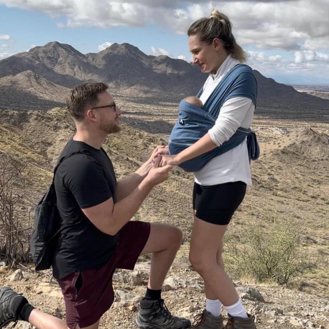 We hiked up SanTan Mountain with my parents, something we try and do every time we visit Arizona. At the top, what I thought was just a photo op, James got down on a knee and popped the question.