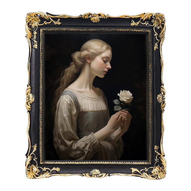 Saysmile Vintage 8x10 Picture Frame, Black Ornate Baroque Frames with Decorative Floral Design, Hand-Crafted Resin Antique Frames with Glass Front for Tabletop & Wall Hanging, Home Decor, Gift Ideas