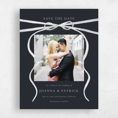 Ebony, Black Wedding Save the Date - Brunate Photo