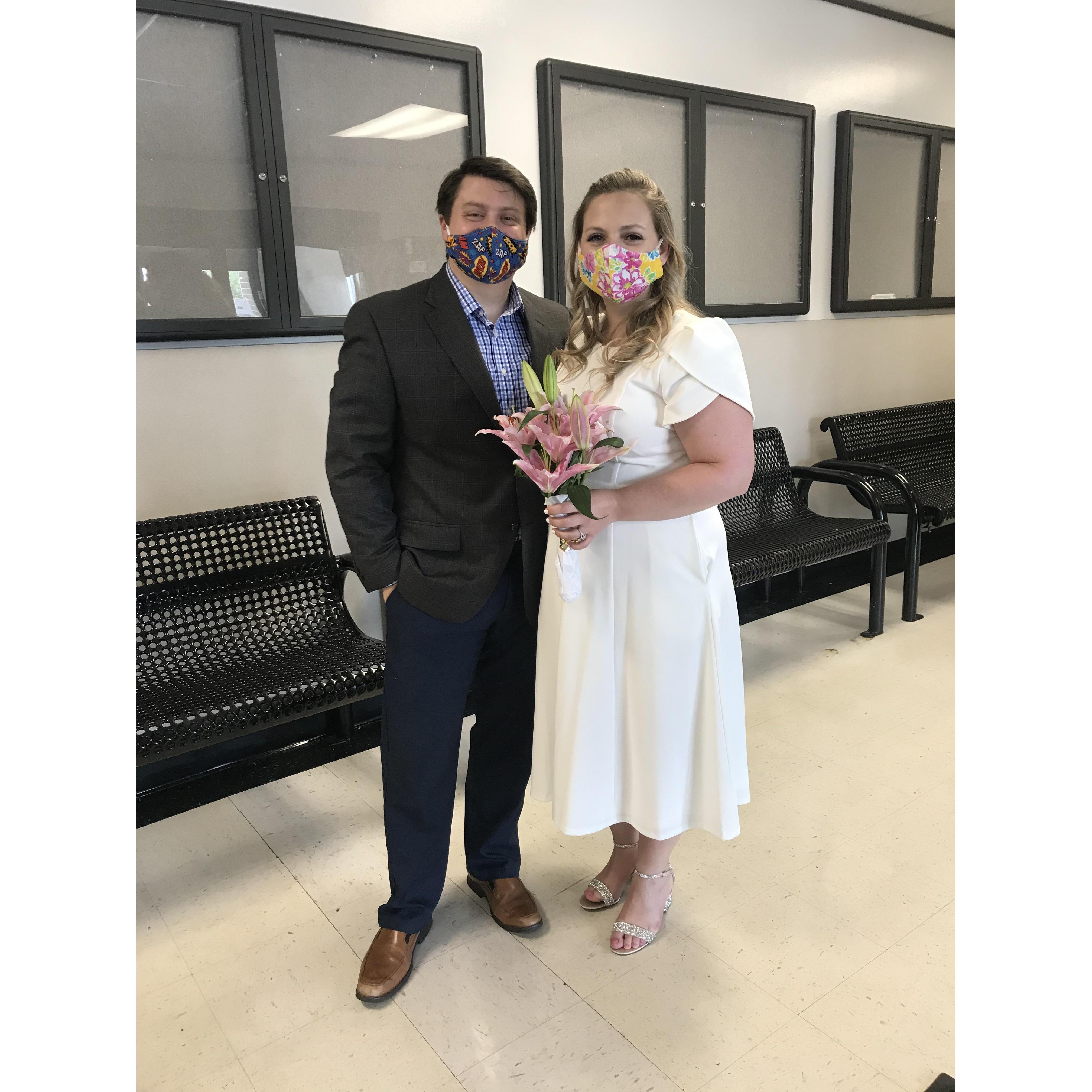 Our courthouse wedding in the heart of the pandemic - we did get married on our original date of May 22, 2020!