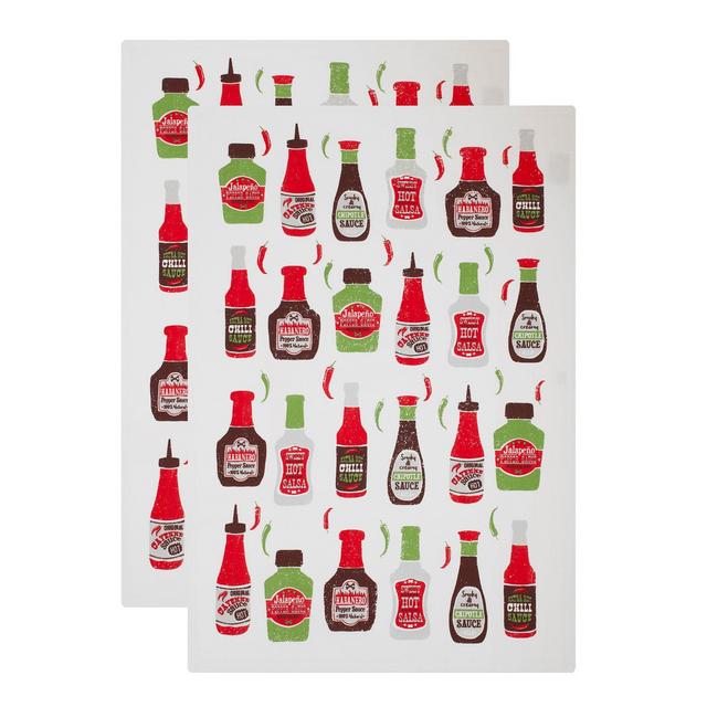 MU Kitchen™ Hot Sauce Designer Print Kitchen Towels (Set of 2)
