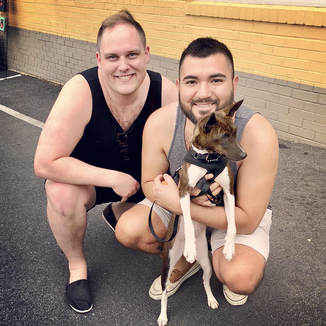 The most magical day, adopting our dog-child, Polly ❤️. -Abe