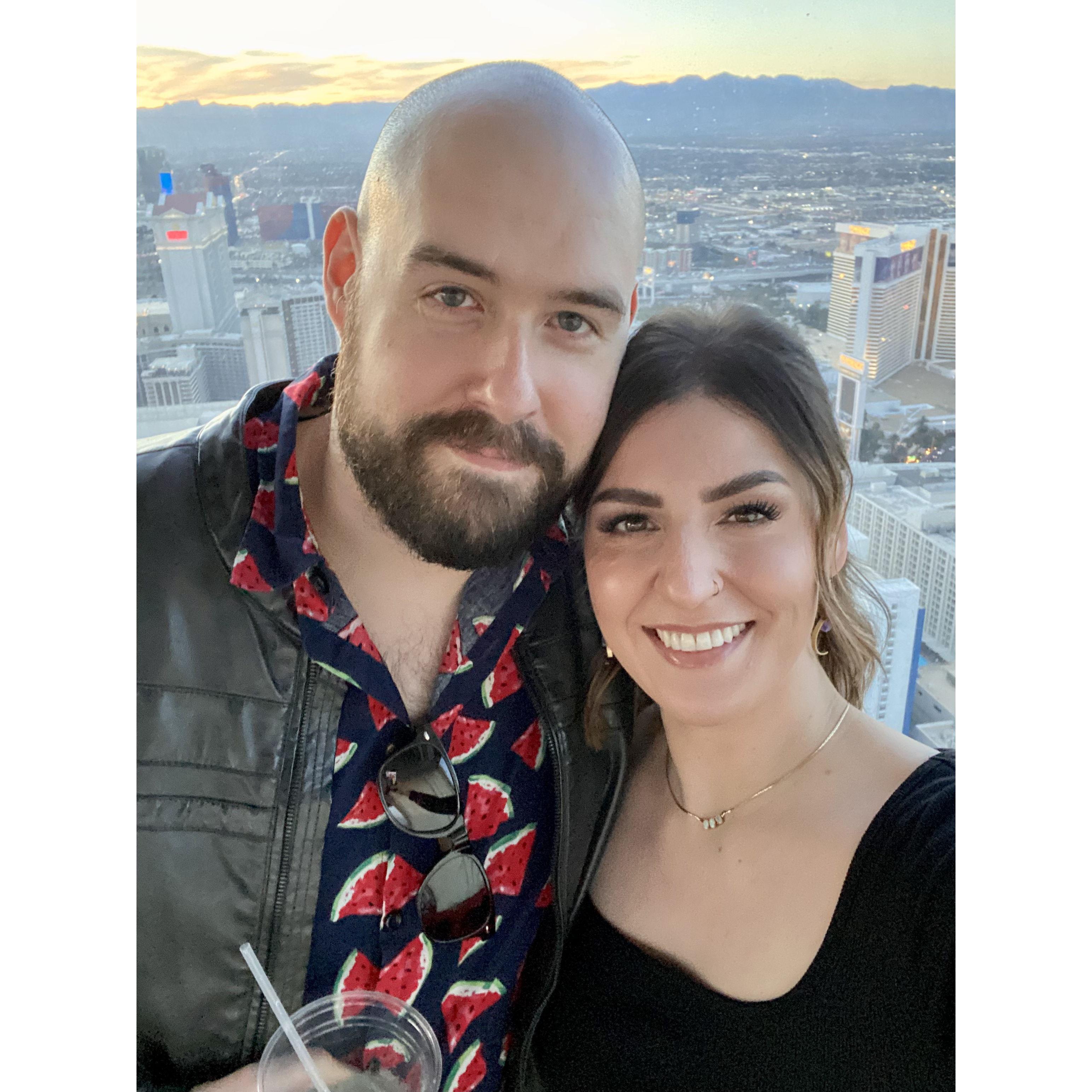 A trip to Vegas in December 2023, with a gorgeous view from the High Roller.