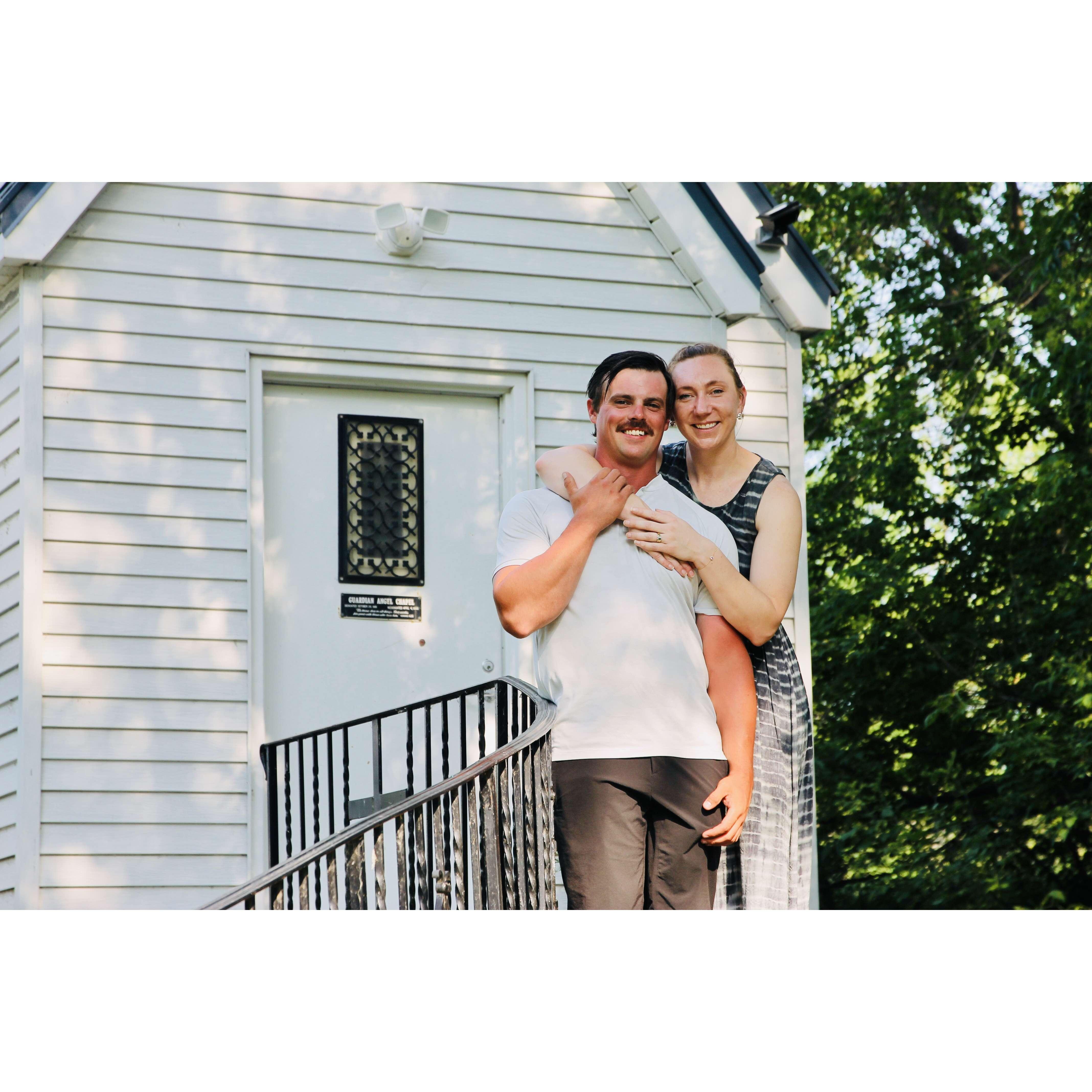 Enagament at the chapel!