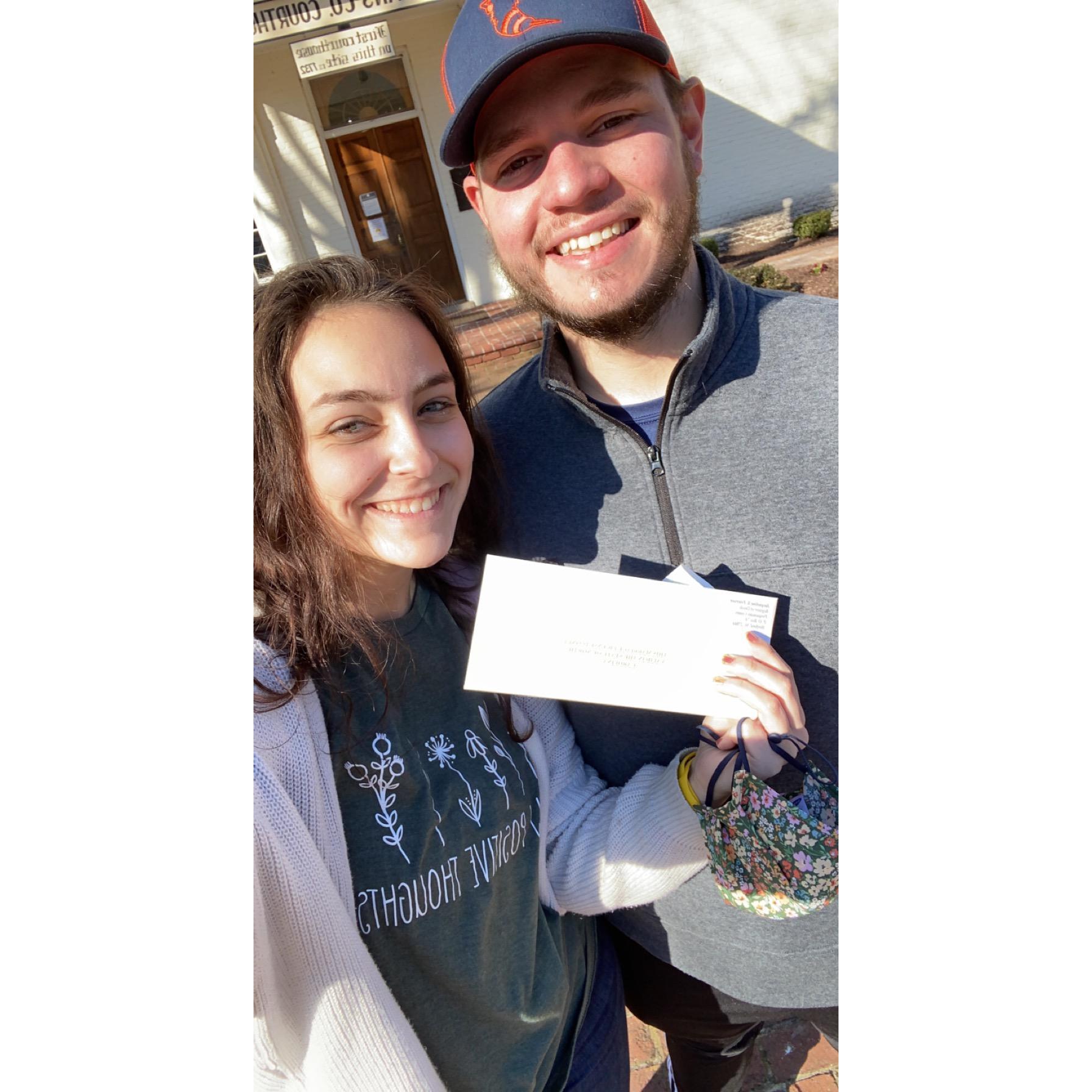 We have our marriage license!