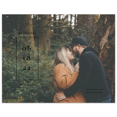 Grey Wedding Digital Save the Date - Griffith Portrait