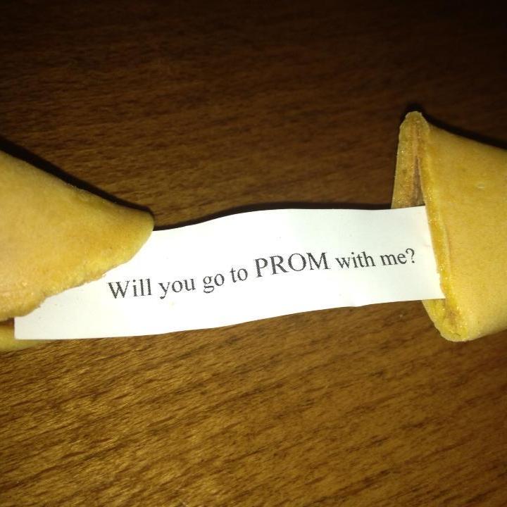 Ryan asked me to junior prom with a fortune cookie.