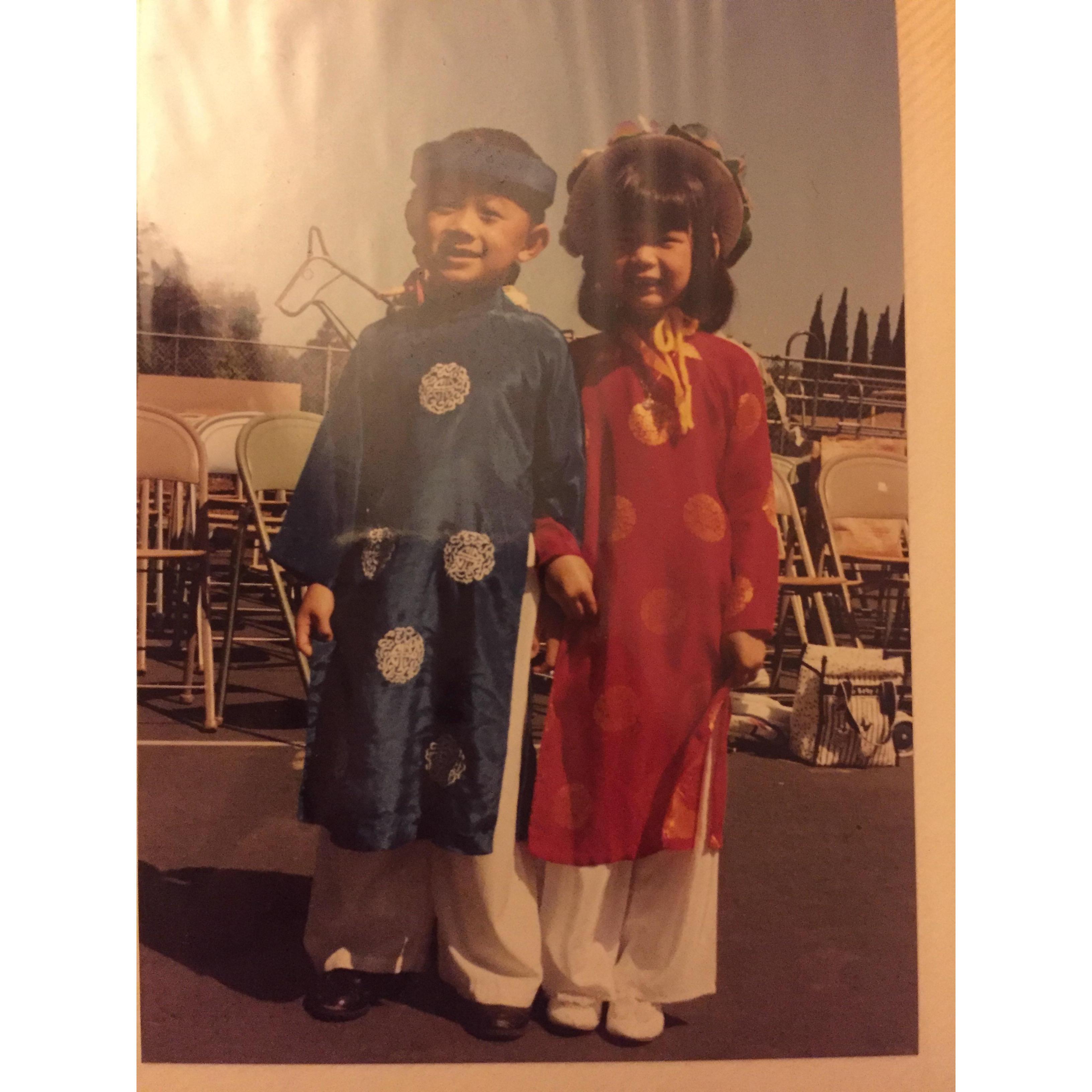 circa 1992- Kindergarten International Day. Friends since Day 1 Anthony!