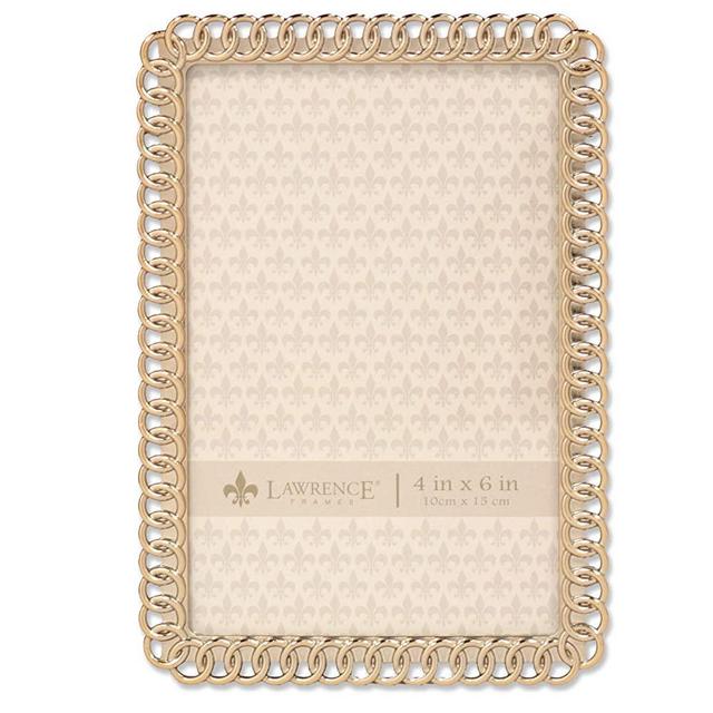 Lawrence Frames 4x6 Gold Metal Eternity Rings Picture Frame