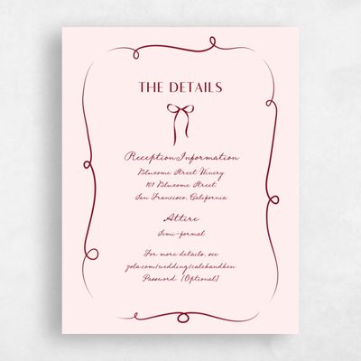 Lightest Blush, Pink Wedding Enclosure - Kasey