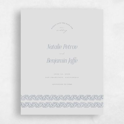 Grey Magnet Wedding Save the Date - Sorsha Portrait