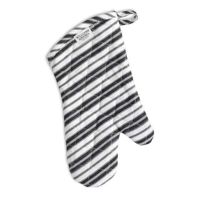 Williams Sonoma Striped Oven Mitt, Jet Black