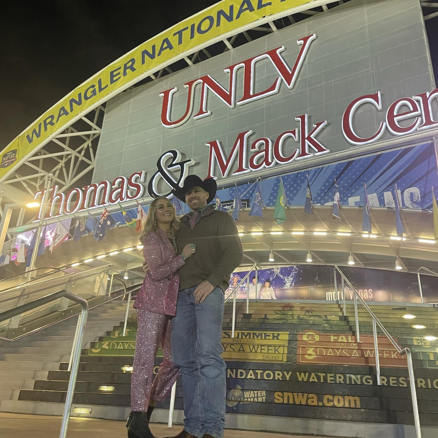 National Finals Rodeo 2022, Russell’s first time going to a live performance at The Thomas and Mack in Las Vegas.