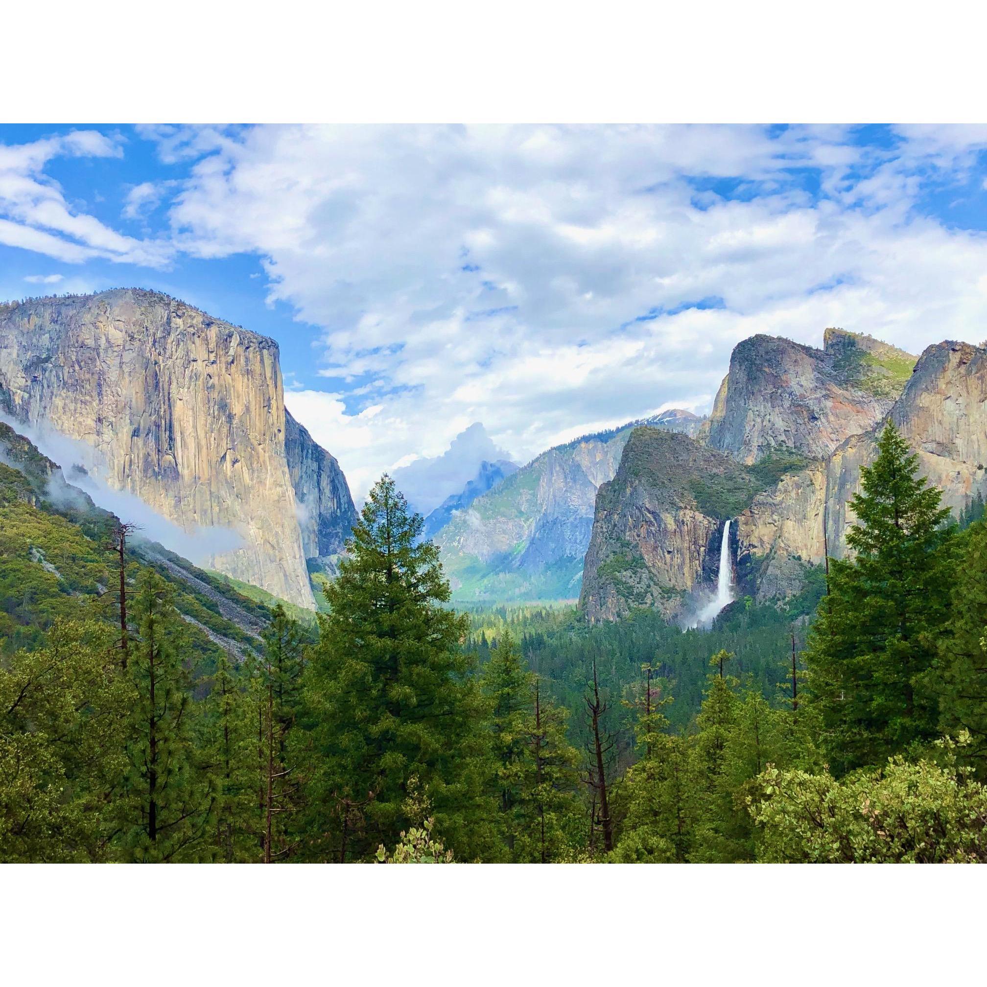 Tunnel View coming down from Glacier Point
