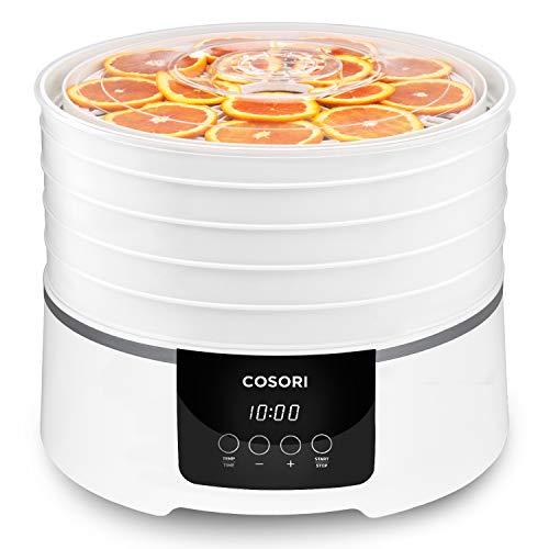 COSORI Food Dehydrator Machine for Beef Jerky, Fruit,Meat,Dog Treats,Herbs, 5 BPA-Free Trays with Timer and Temperature Control, 50 Recipes for Beginners,ETL Listed/FDA Compliant, CO165-FD