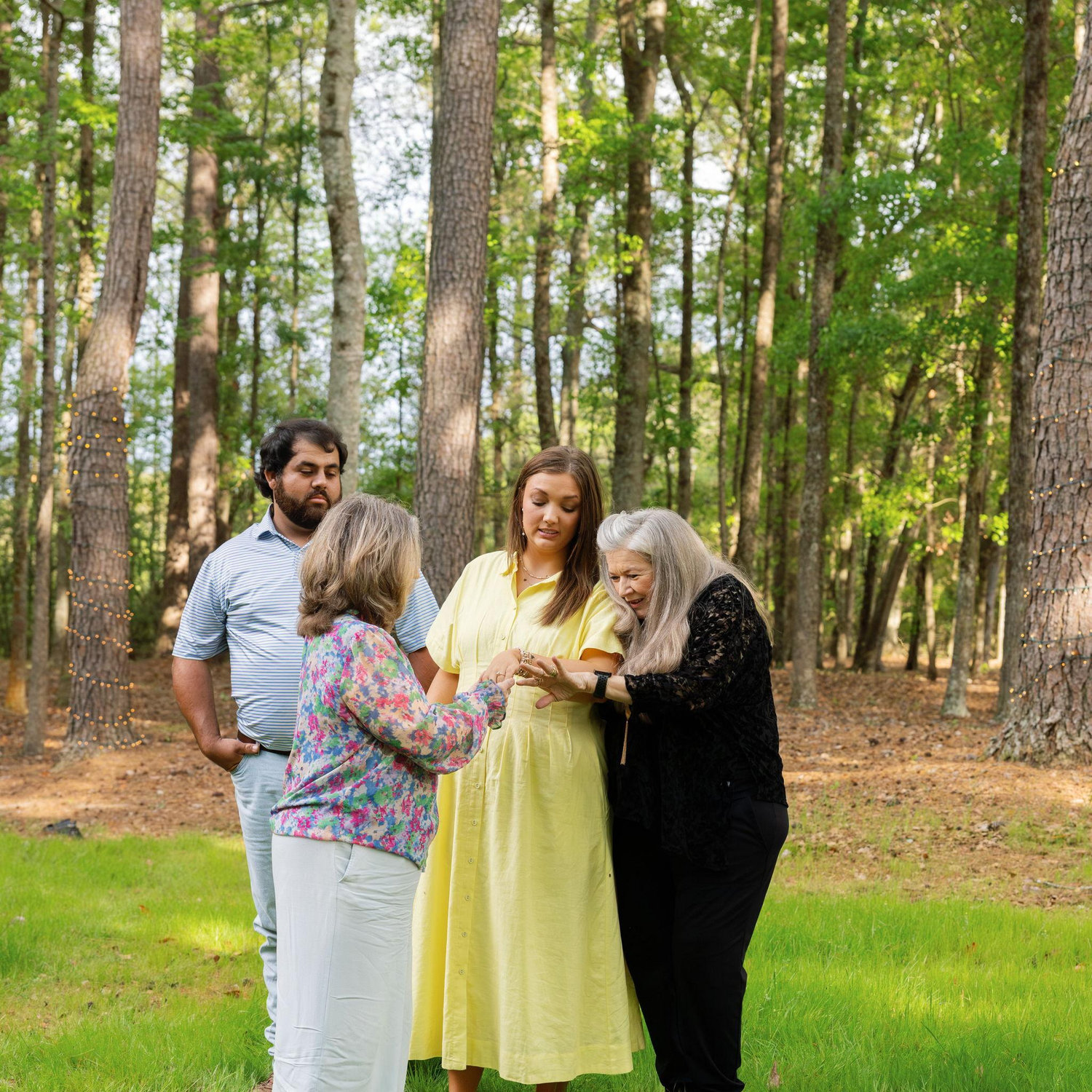 My grandmas checking out my new bling!