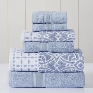 Monroe 6-Piece Yarn Dyed Jacquard Towel Set