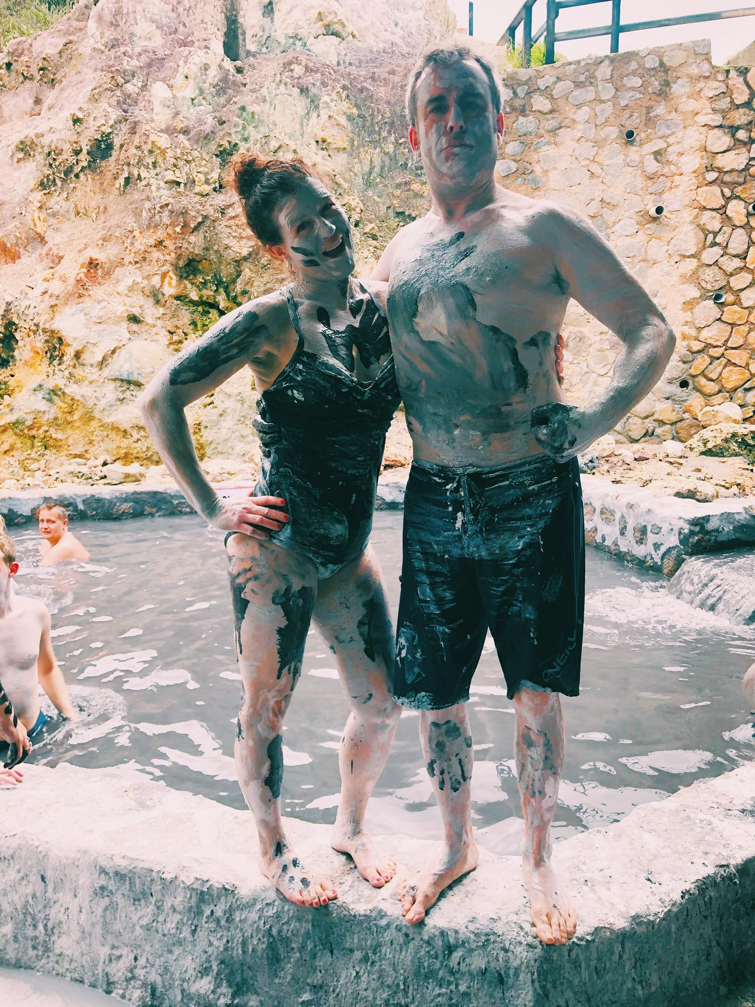 A hot springs lava bath in St. Lucia.