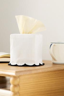 Fabric Scallop Edge Tissue Box Cover