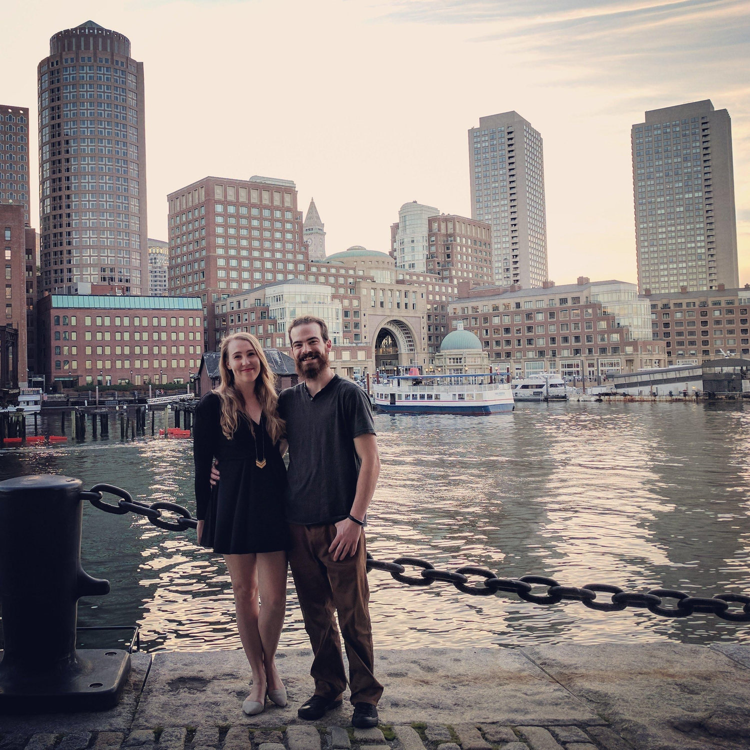 Cheers to Grace's Harvard acceptance news with drinks overlooking Boston! -June 2017