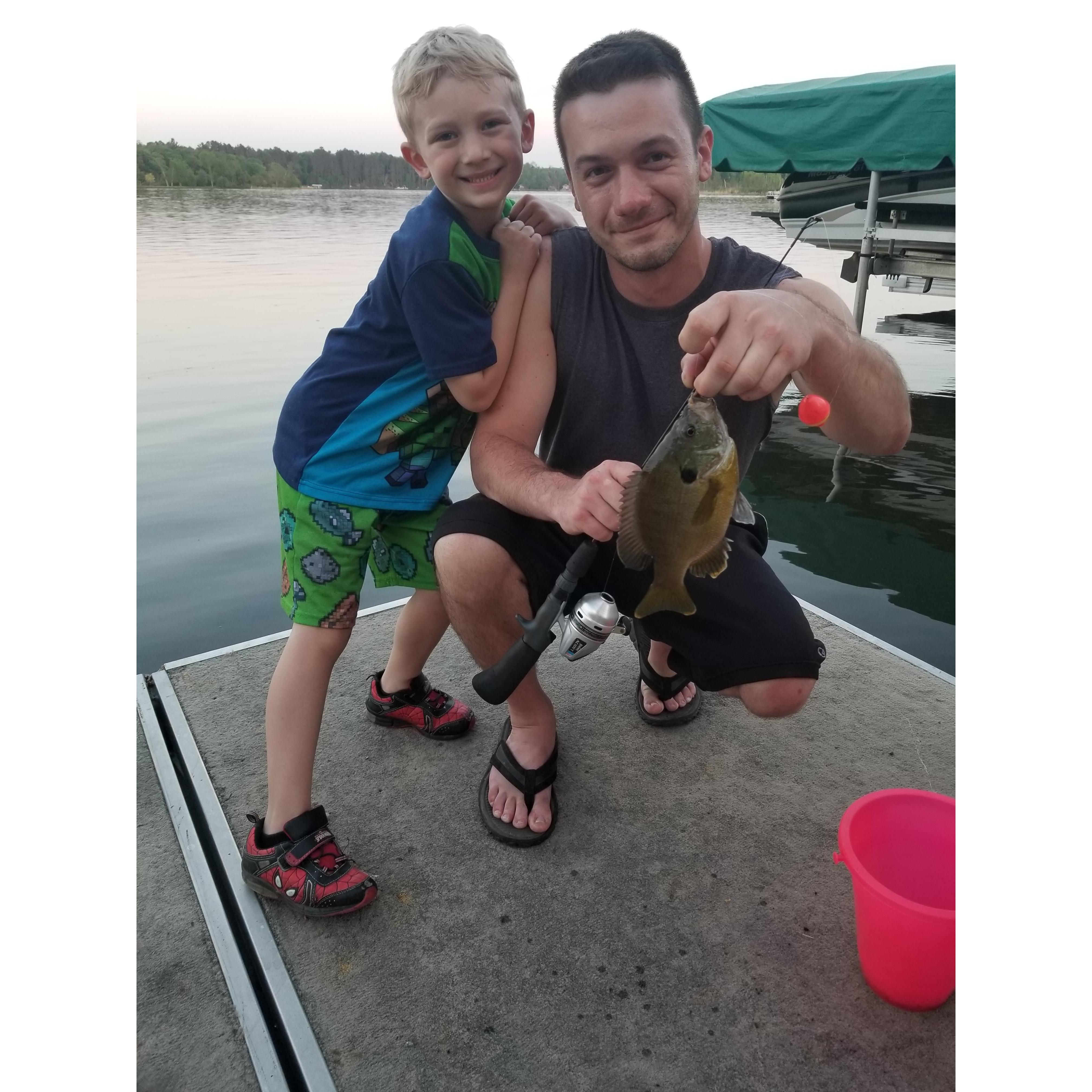 Fishing at the cabin, May 2018