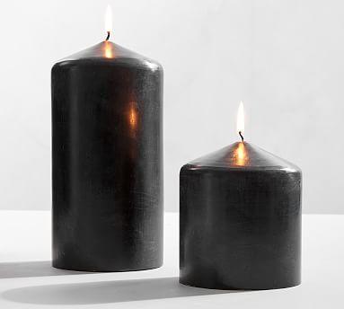 Black Pillar Candles 4" X 8"