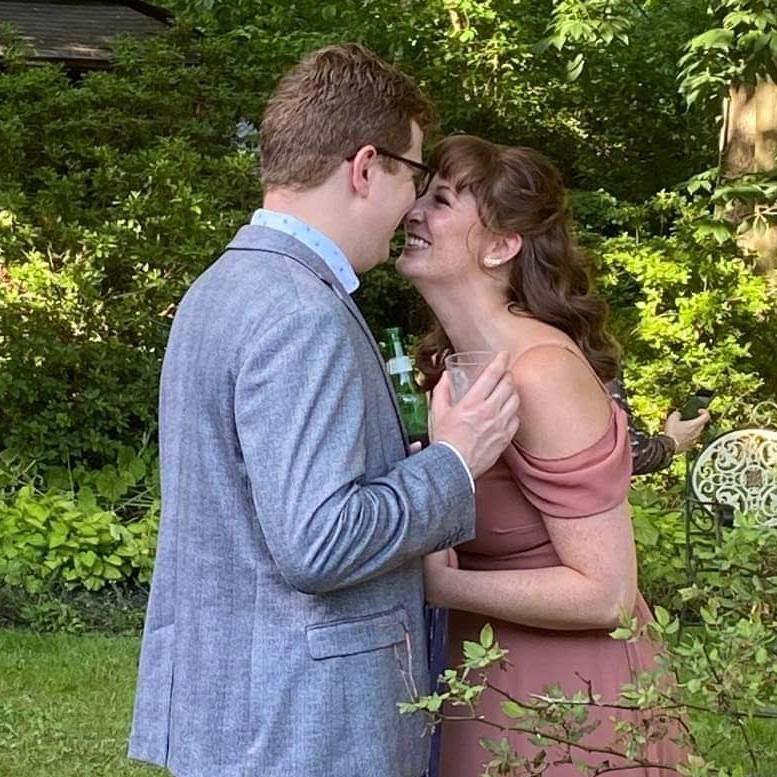 Caught being cute at Heather and Hamza's wedding in May. 2022