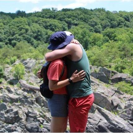 Charlie proposed at Great Falls Park in Northern Virginia