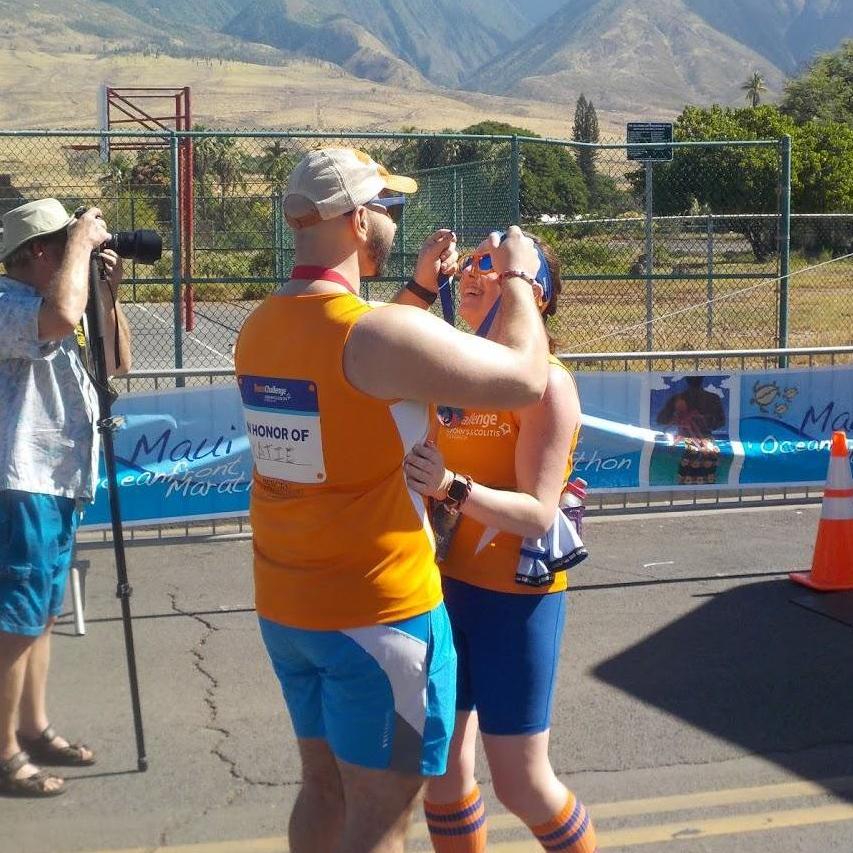 The views in Maui could not compare to seeing Eric at the finish line of my first full marathon holding my medal.