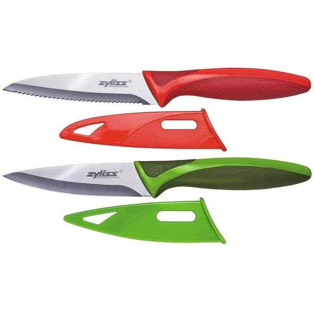 Zyliss Classic Paring Knife Set, 4", Red/Green