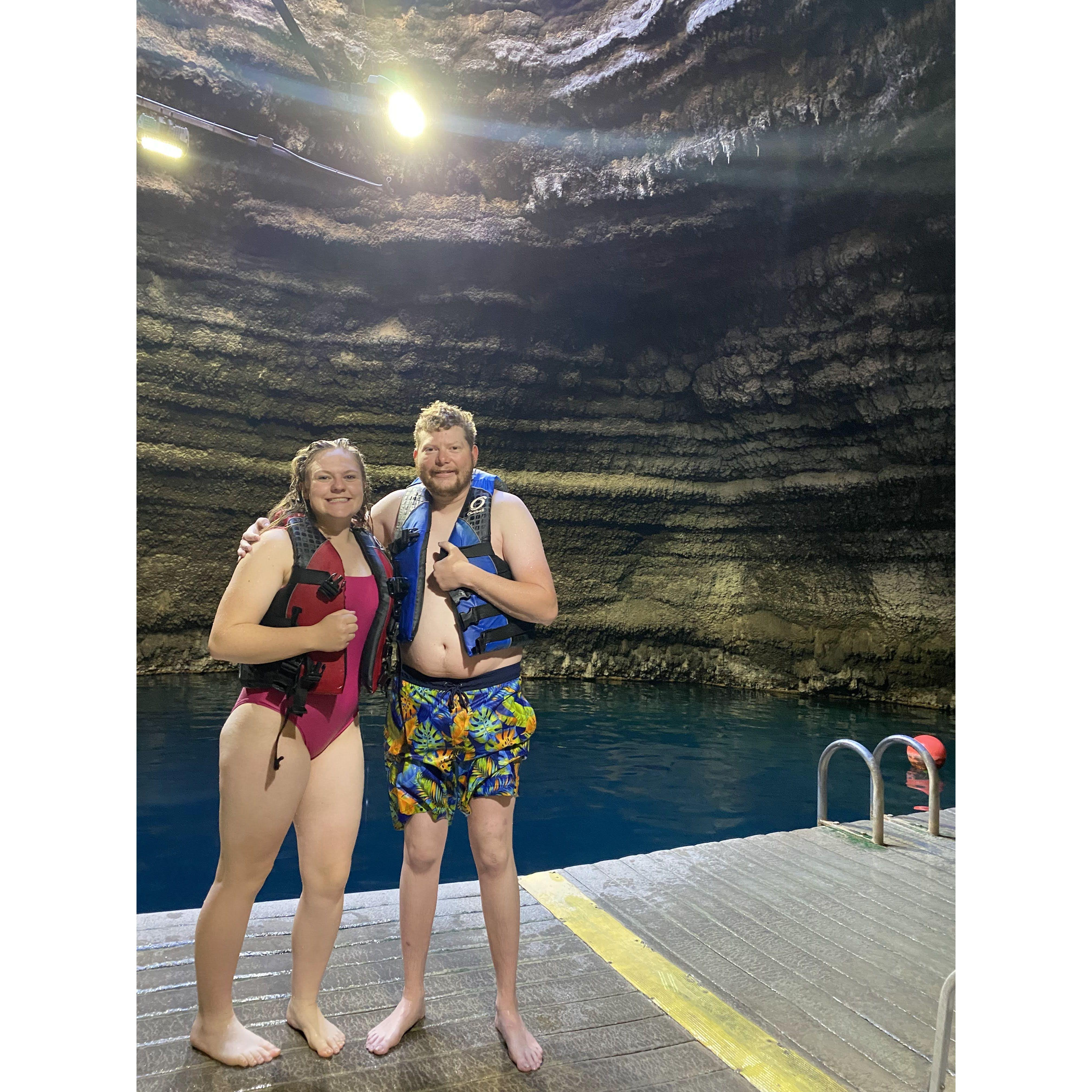 We went swimming in a crater, it was pretty cool.