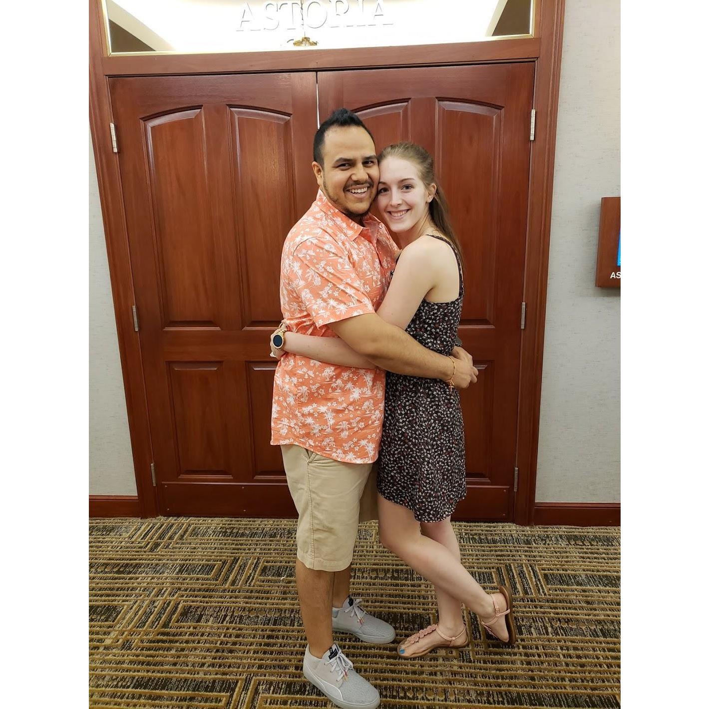 The day we signed our wedding venue!