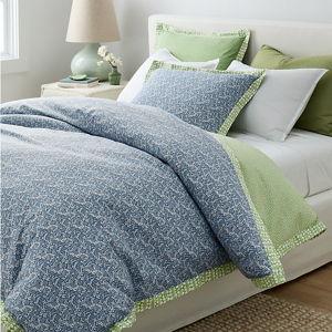 Johanna Organic-Cotton Percale Duvet Cover | Garnet Hill