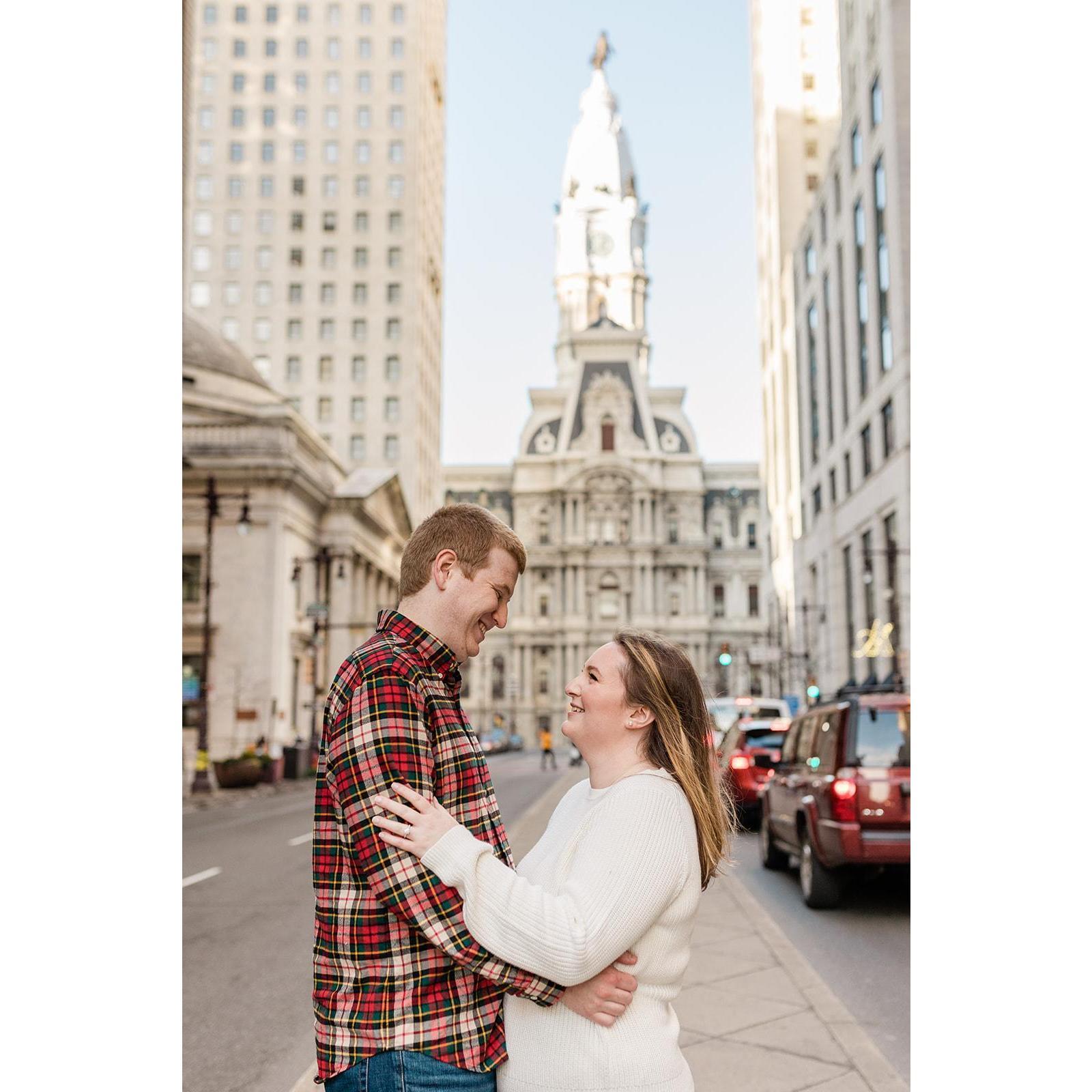 Engagement Photos - Philadelphia City Hall - February 2021