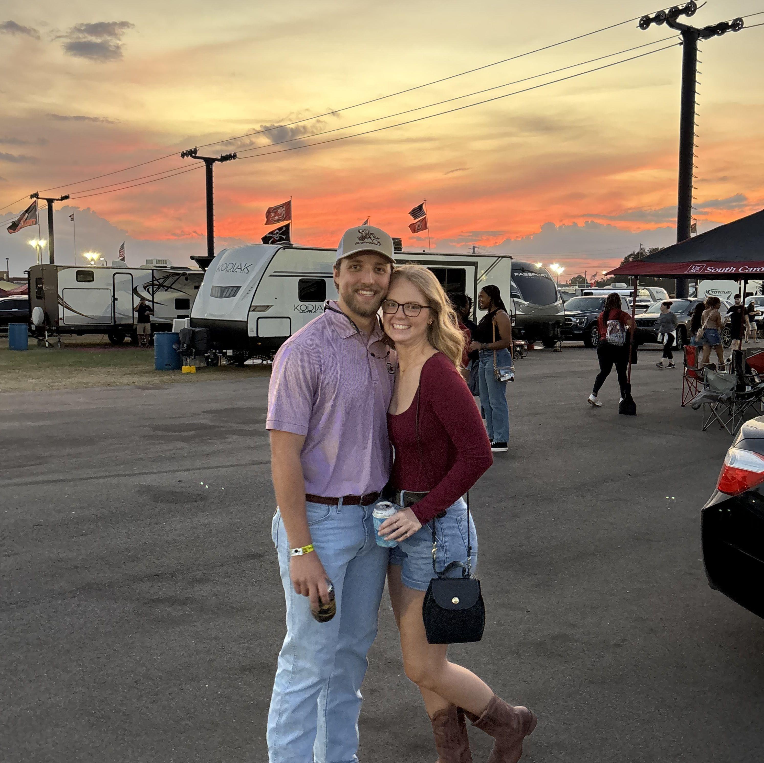 South Carolina tailgate sunset