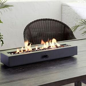 Black Steel Tabletop Liquid propane Fire pit